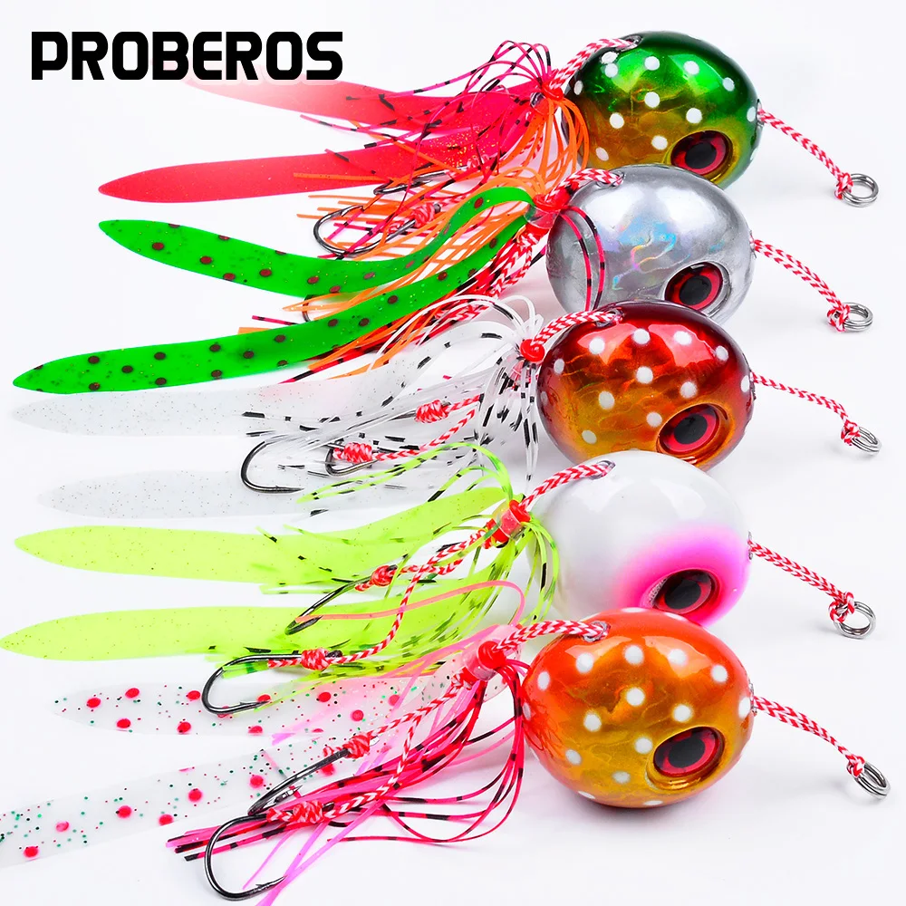 PROBEROS Señuelo Jigging aguas profundas doble anzuelo con falda - imagen 5
