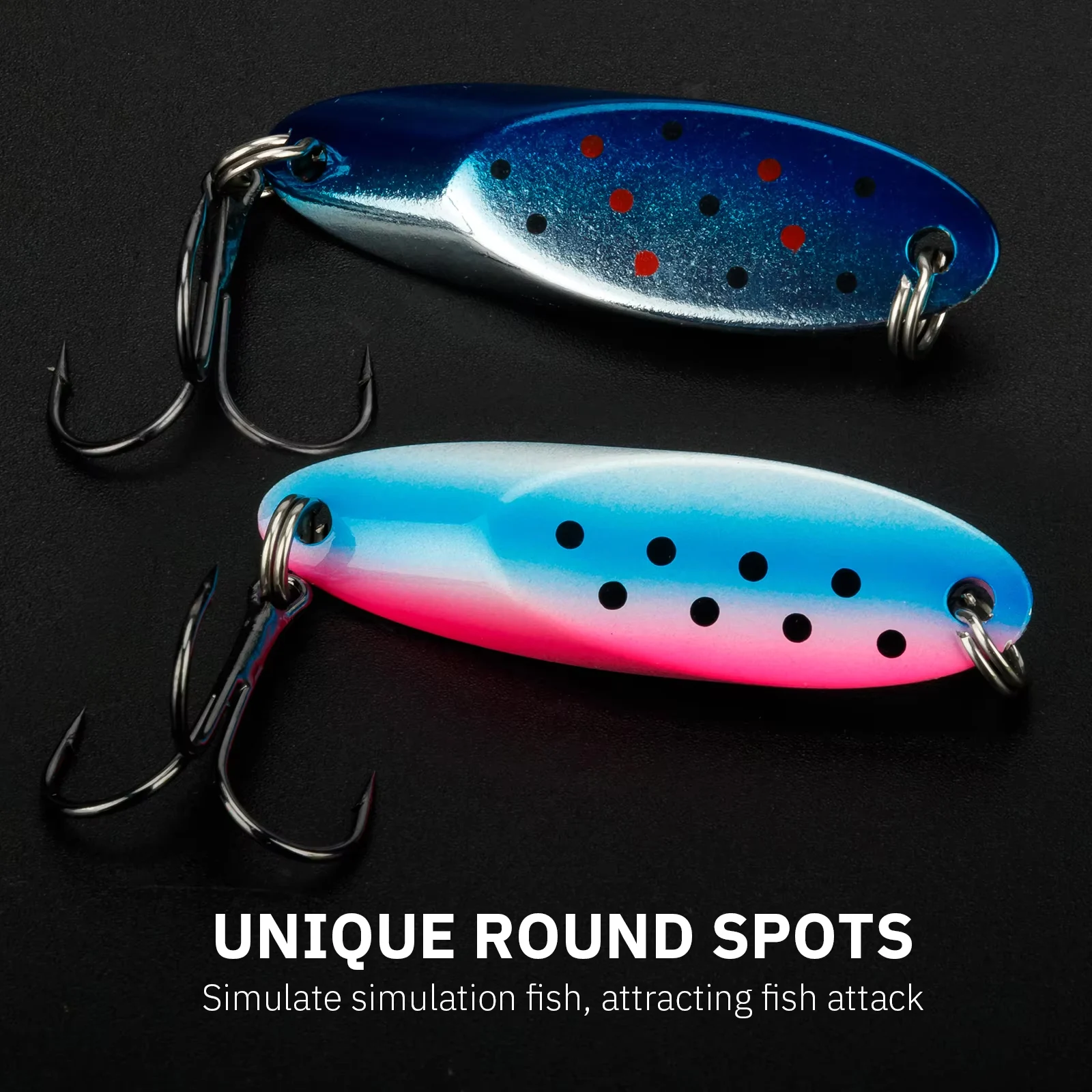 Cucharas metálicas de 3,5 g del kit THKFISH