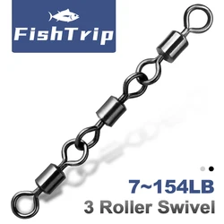 FishTrip barril giratorio acero inoxidable sedal agua salada lubina