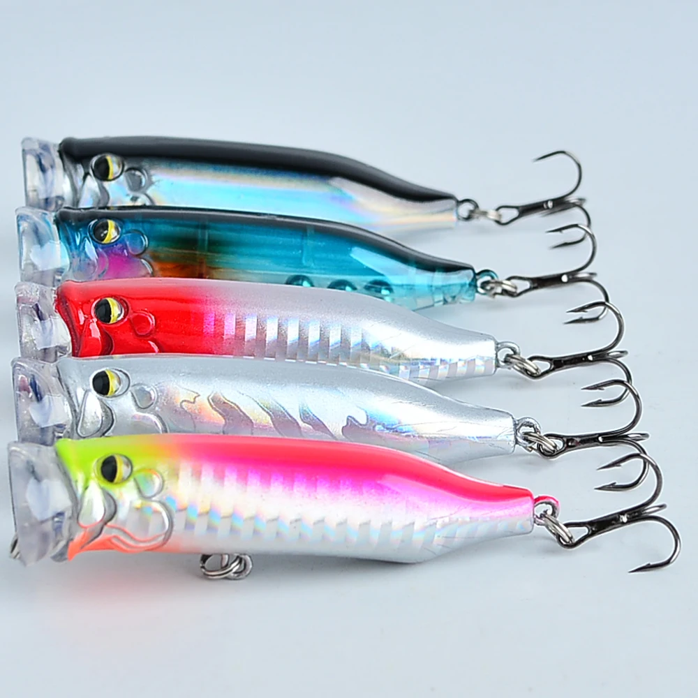 Señuelo Popper de superficie con anzuelos para pesca deportiva - imagen 2