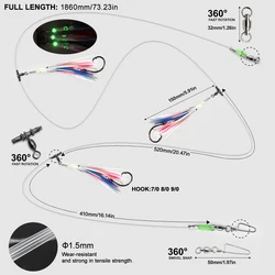 ZYZ Anzuelos circulares negros luminosos cebo pulpo – Pesca marina