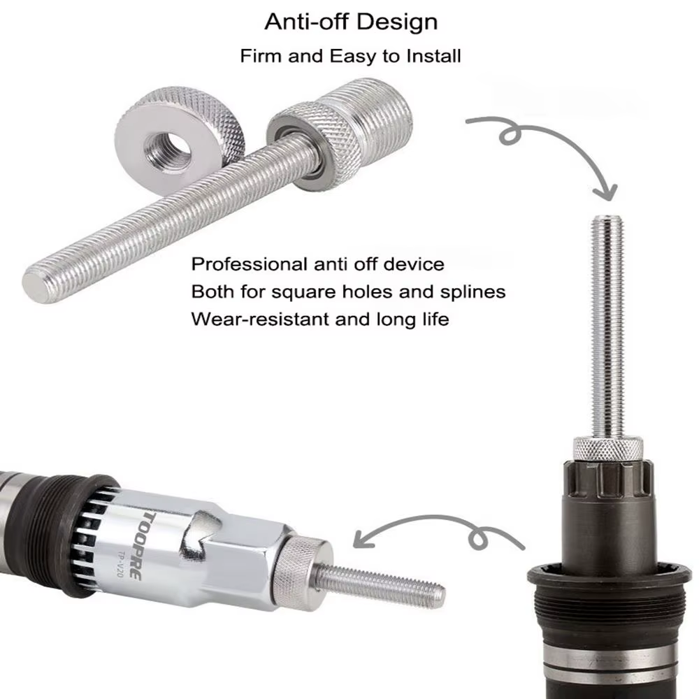 Extractor soporte inferior bicicleta 20 dientes – Llave reparación bielas - imagen 4