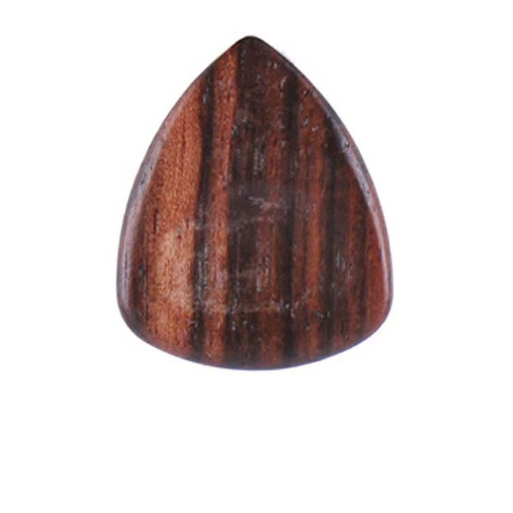 Púa guitarra acústica madera sándalo rojo negro forma corazón - imagen 2