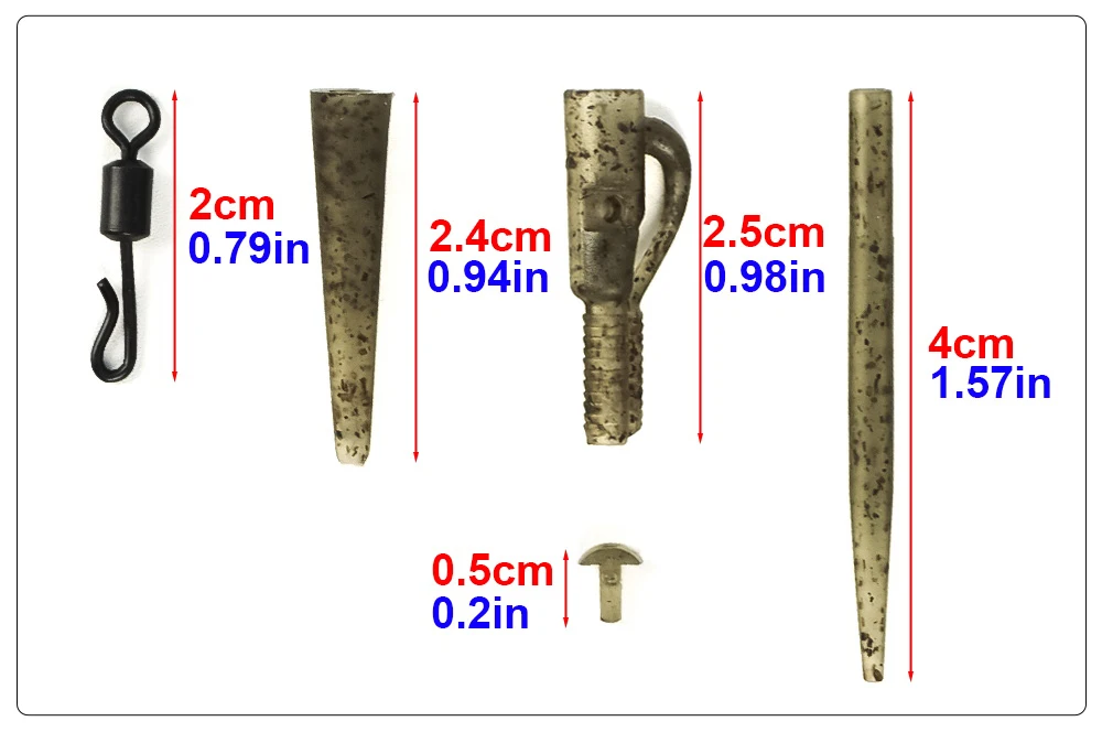 Giratorios M11 y gomas de cola del kit Hirisi