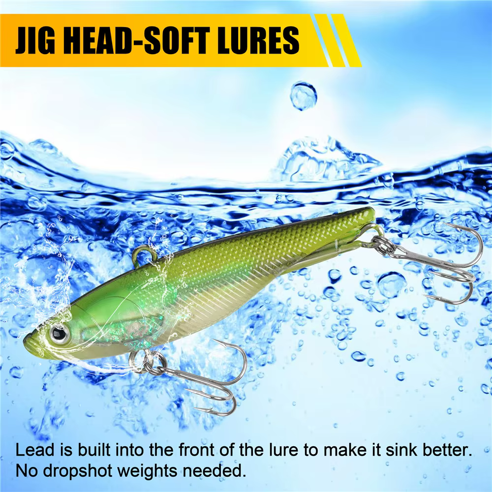 Vinilos pre-armados trucha y lubina – Tipo gusano para jigging - imagen 2