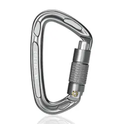 Mosquetón de aluminio forma D profesional con hebilla