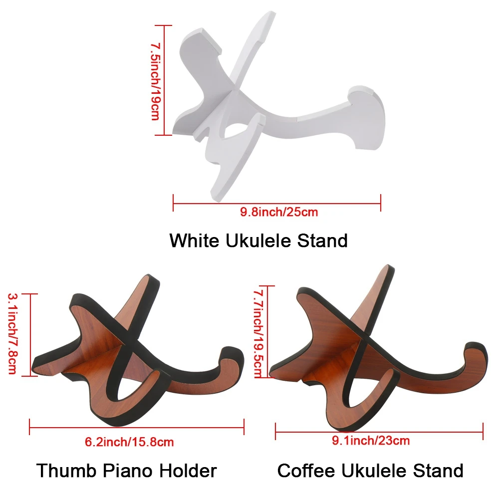 Soporte plegable para ukelele en uso