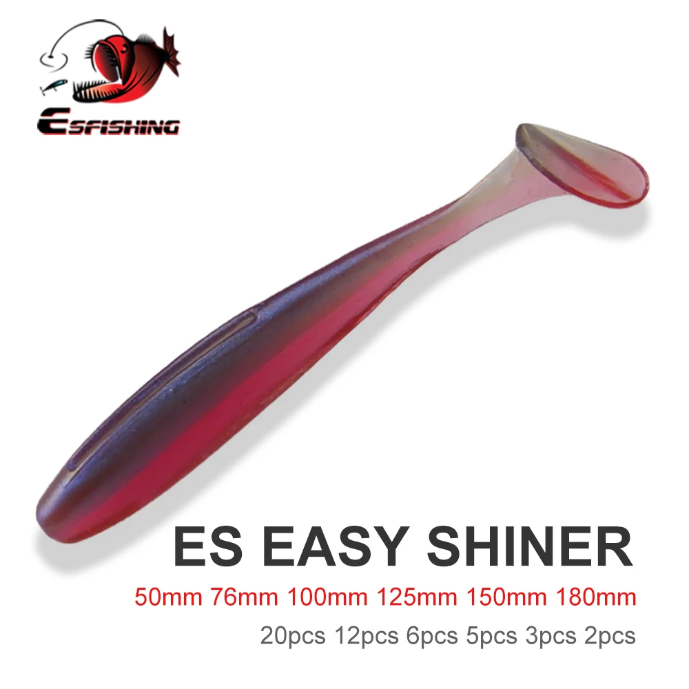 ESFISHING Super Easy Shiner – Señuelo shad blando 100mm agua salada