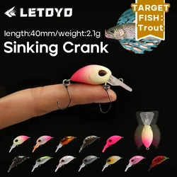 LetoYo Crankbait 40mm para trucha – Alta frecuencia