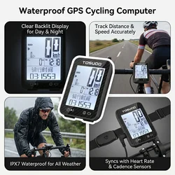 Ordenador de bicicleta con GPS resistente al agua y velocímetro