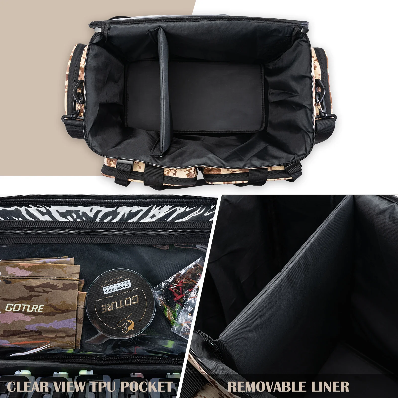 Bolsa impermeable Goture 65L para señuelos y aparejos de pesca - imagen 4