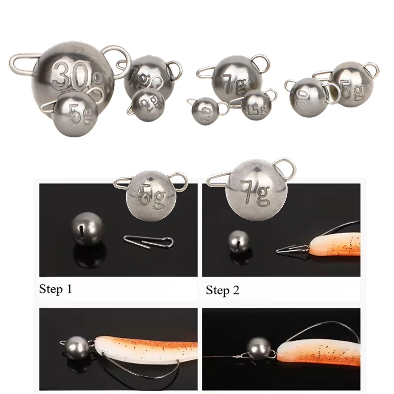 Plomada de tungsteno Cheburashka oscilante para señuelos blandos - imagen 4