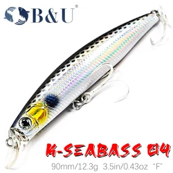 Wobbler BU marino - hundimiento lento o flotante, swimbait para lubina