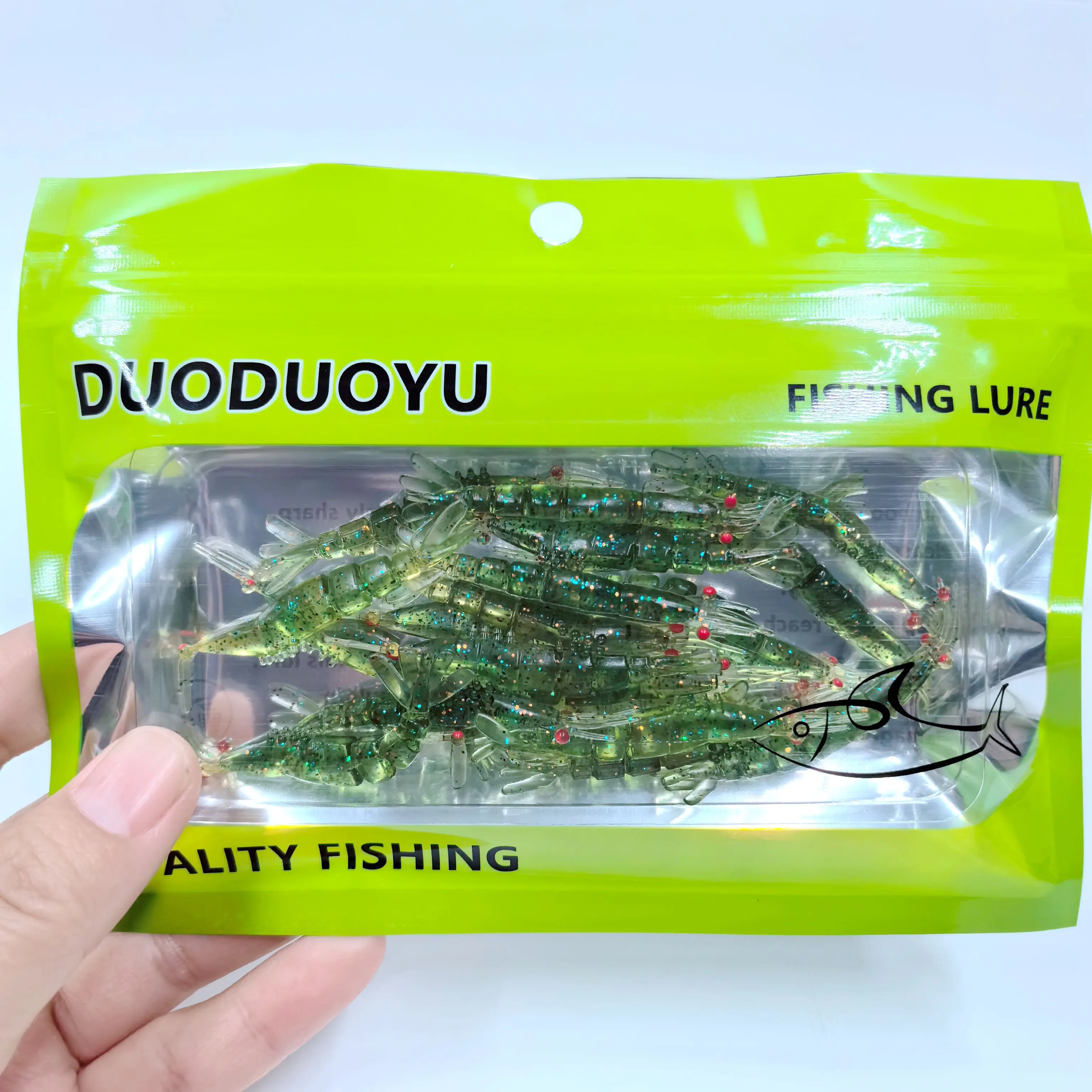 DUODUOYU Swimbait blando de camarón multiarticulado para carpa - imagen 3