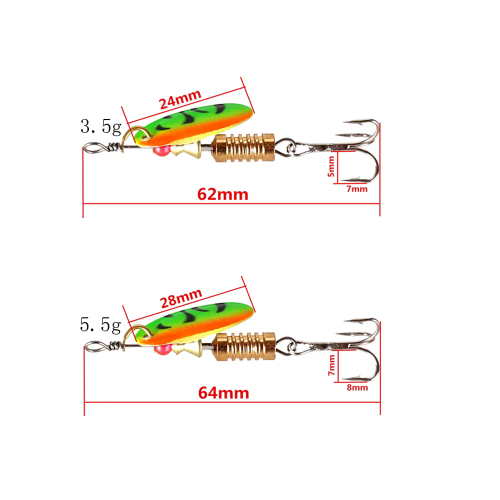 DNDYUJU Señuelos de Metal para Trucha: Crankbaits con Lentejuelas - imagen 2