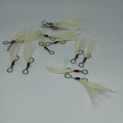 Plumas de asistencia con cola luminosa para jigging - cebo duro