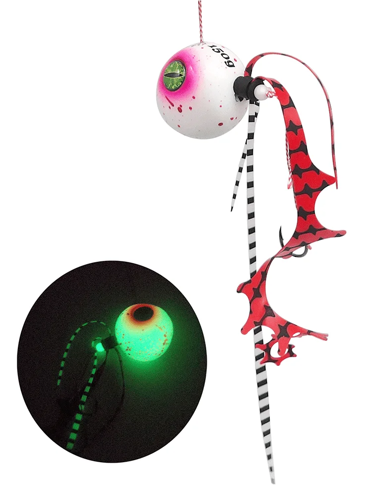 Señuelos jigging luminosos para pargo rojo con anzuelo auxiliar - imagen 2