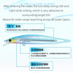 Swolfy Minnow flotante de superficie – señuelo depredadores