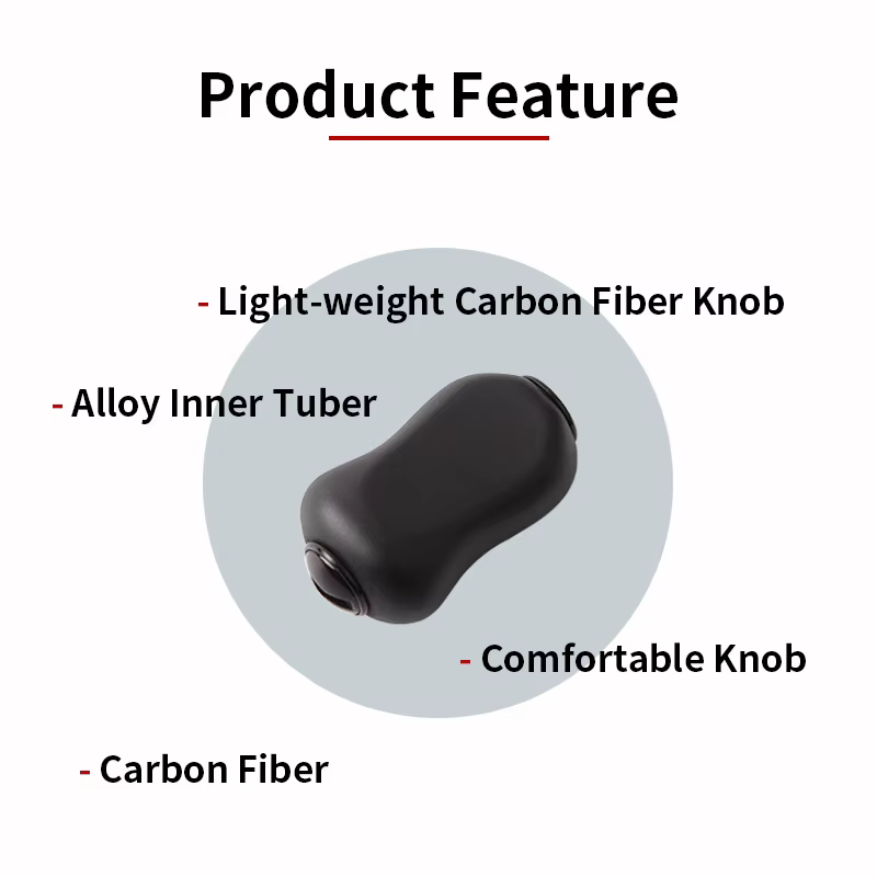 Pomo de carrete Kawa-perilla – Fibra de carbono con rodamientos