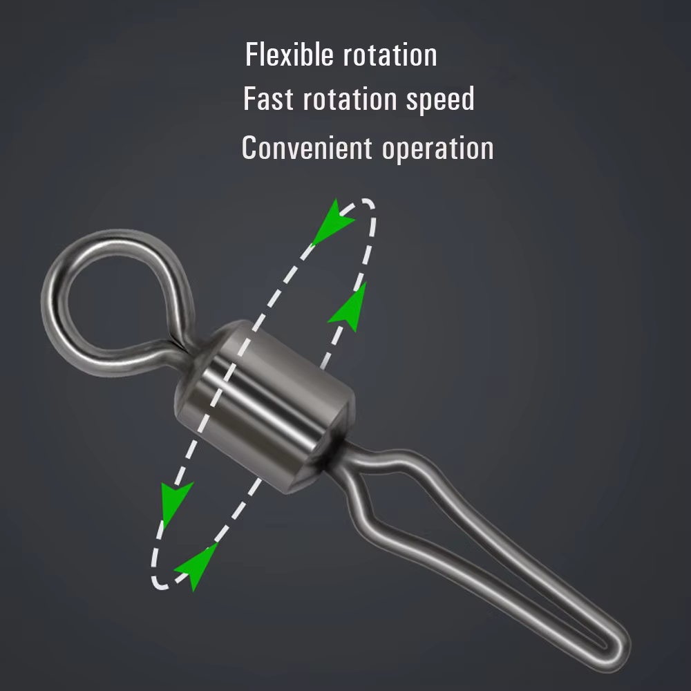 Aparejos giratorios de pesca con clip lateral, anzuelos y conector - imagen 4