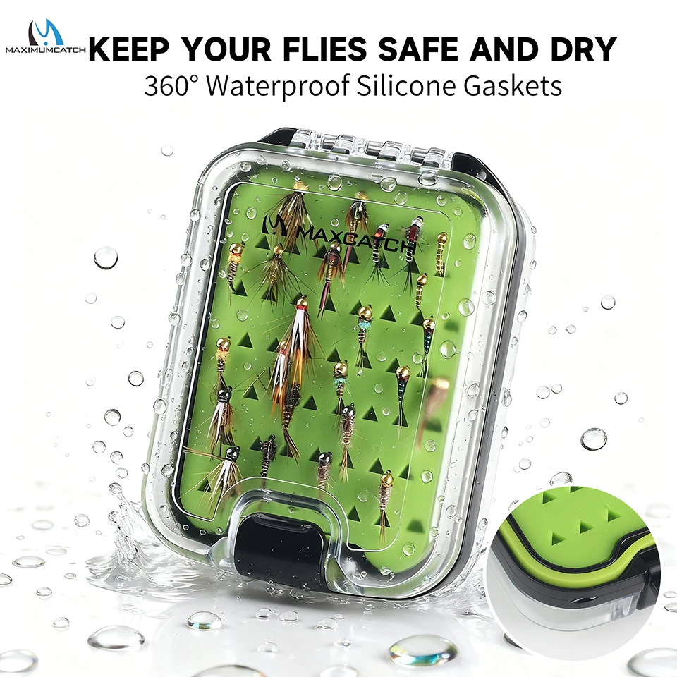 Moscas de ninfa a mano Maximumcatch surtido con caja impermeable - imagen 5