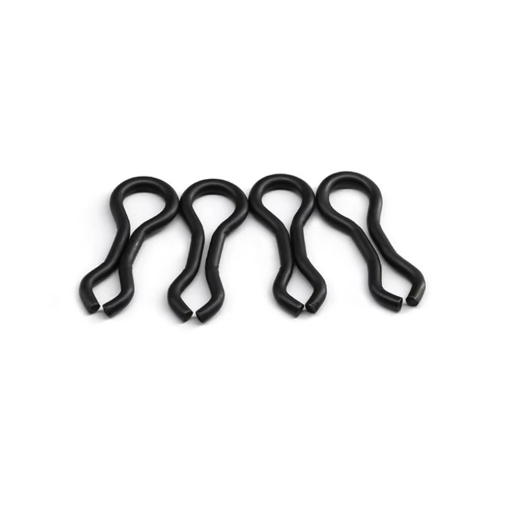 Anillos Splay de carpa negros mate con hebilla giratoria ojos plomo - imagen 2