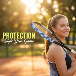 Protector de Borde para Raqueta de Tenis PU Anti-fricción y golpes