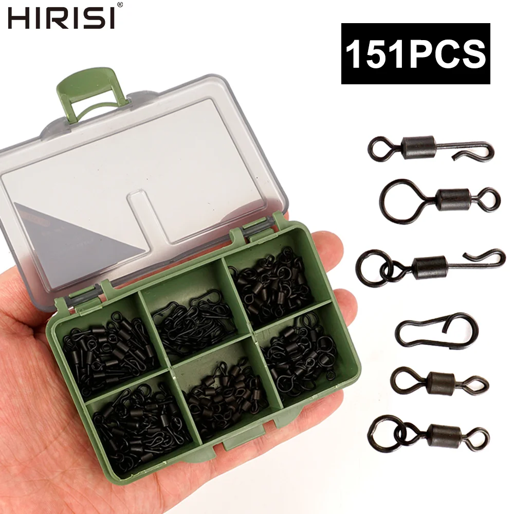 Hirisi Conectores Giratorios para Pesca con Vástago Largo – Carpa - imagen 2