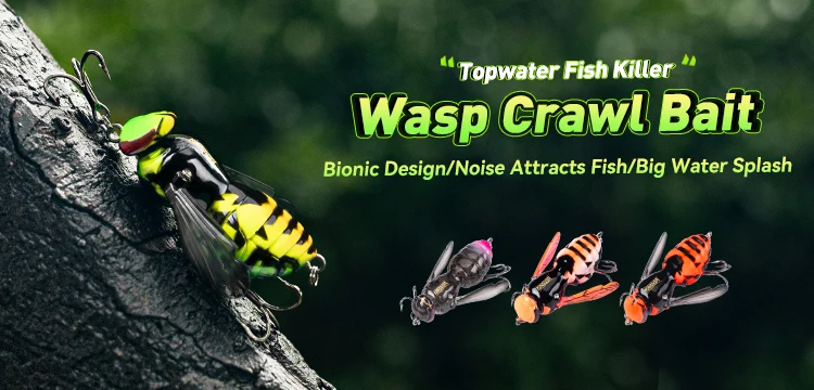 Set de señuelos Kingdom Wasp Crawl con diseño biónico