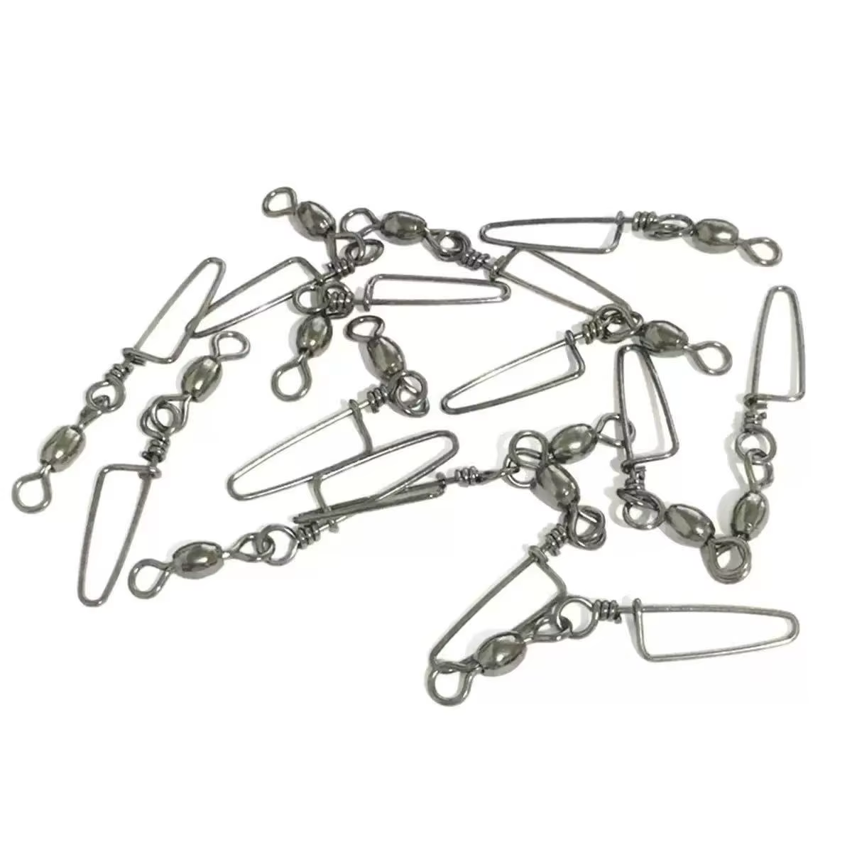 Pin conector giratorio curvo con anzuelo a presión para pesca - imagen 4