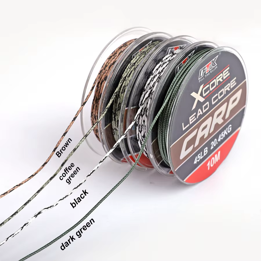 FTK Leadcore Línea Trenzada Multicolor para Pesca de Carpa