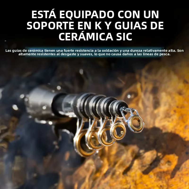DEUKIO Combo Caña y Carrete Telescópica Spinning Agua Salada Dulce - imagen 5