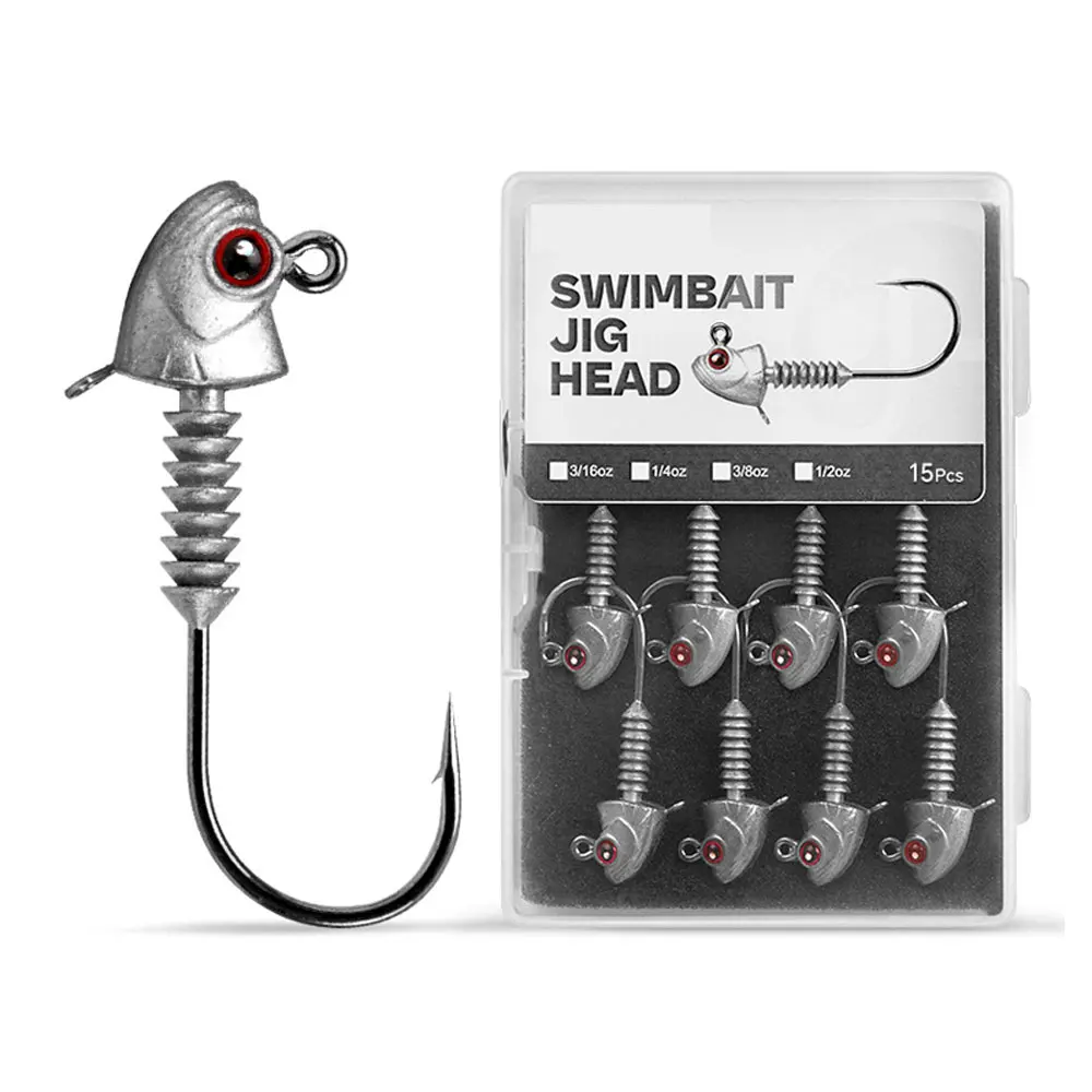 MrLurion Jig Head con tornillo – para vinilo y lubina - imagen 3