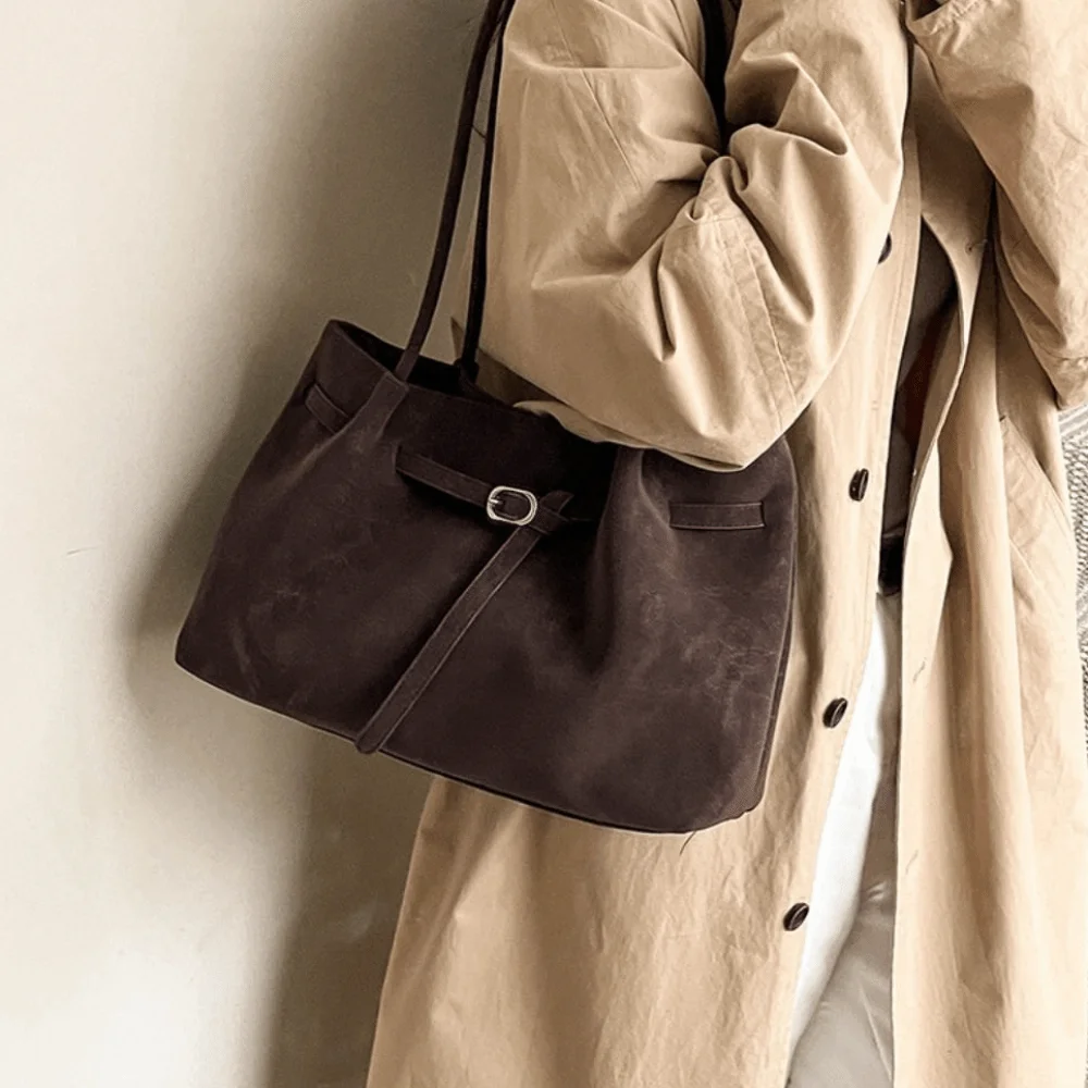 Bolso de hombro tote de cuero sintético gran capacidad elegante