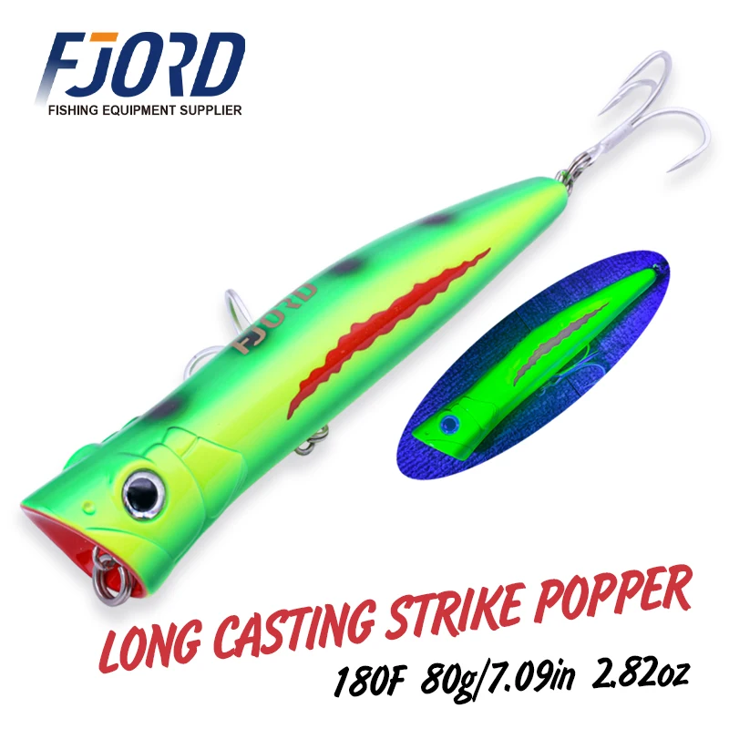 FJORD Popper Swimbait Ojo Grande – Señuelo Superficie Pesca - imagen 2