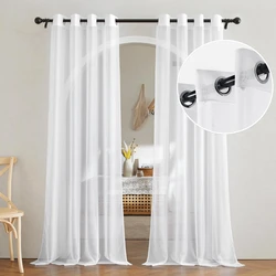 Cortinas gasa transparente con ojales – Luz filtrada elegante