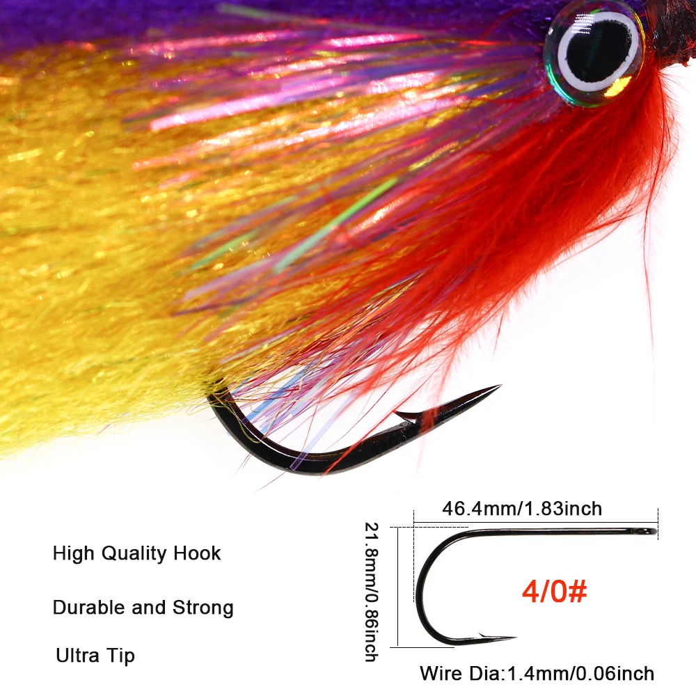 Vtwins Big Streamer streamer para trucha y lubina, cebo almizclado - imagen 2