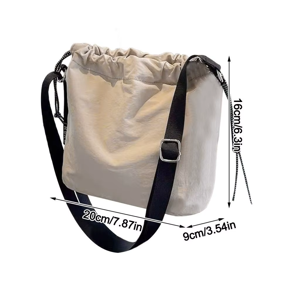 Bolso bandolera casual nailon bucket vista frontal