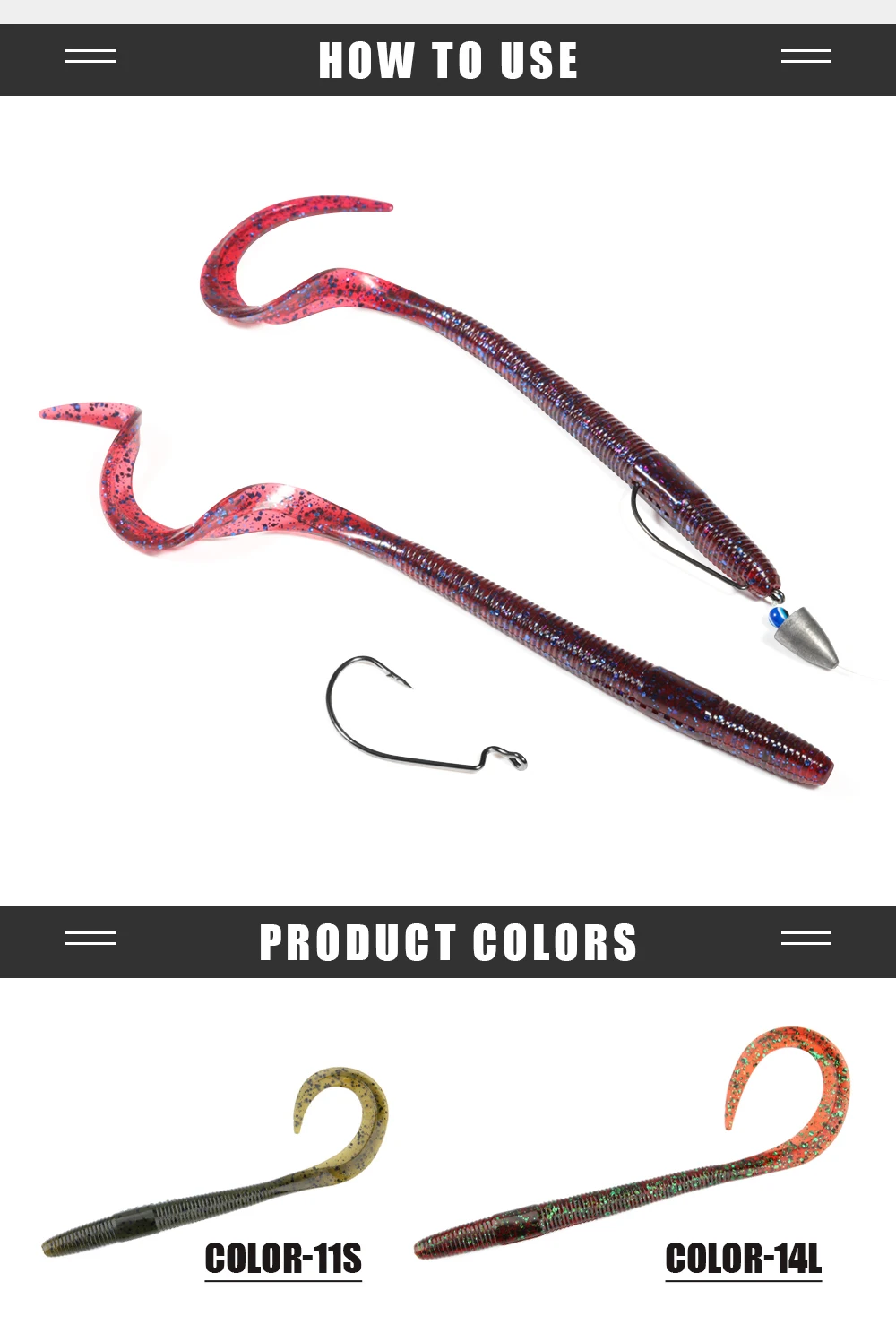 Variedad de colores de señuelos Spinpoler