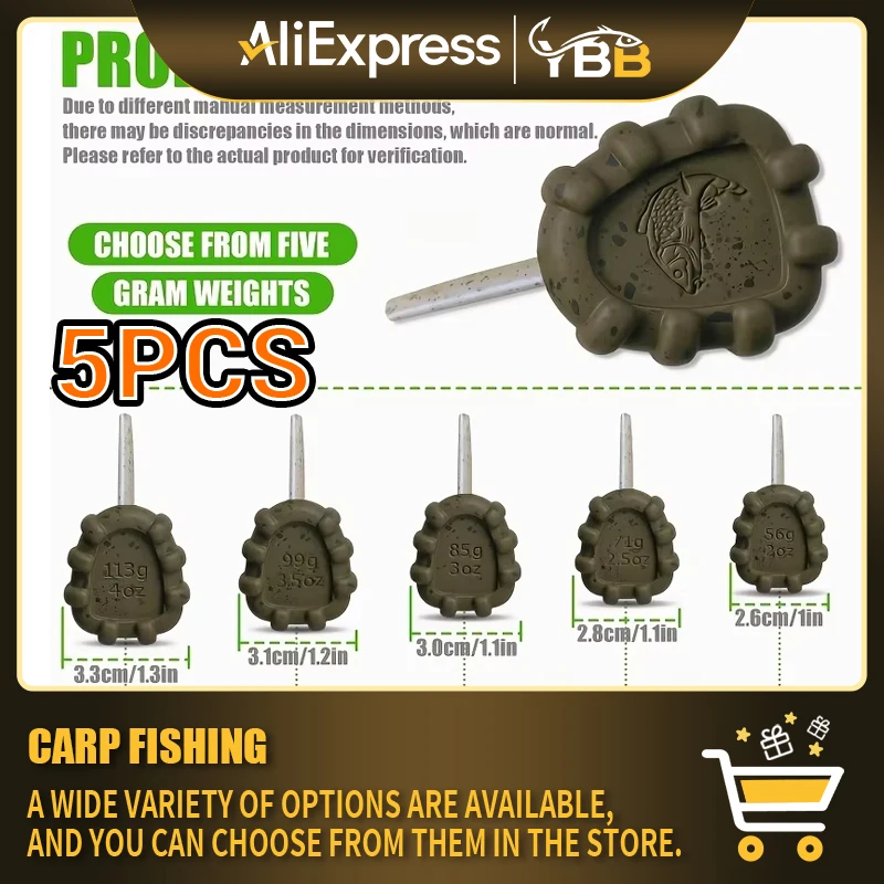 Plomos de carpa craquelados insertables en tubo antienredos fondo - imagen 2