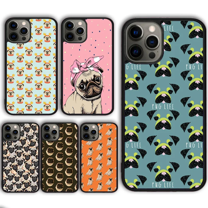 Funda iPhone con diseño de perro Pug resistente y elegante - imagen 4