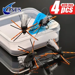 ANFS Moscas de cigarra Savage de espuma negra para pesca