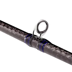 Caña baitcasting pesada de fundición para bagre, cabeza de serpiente