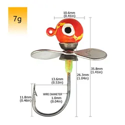 JYJ Anzuelos de tornillo hélice gancho único para vinilo