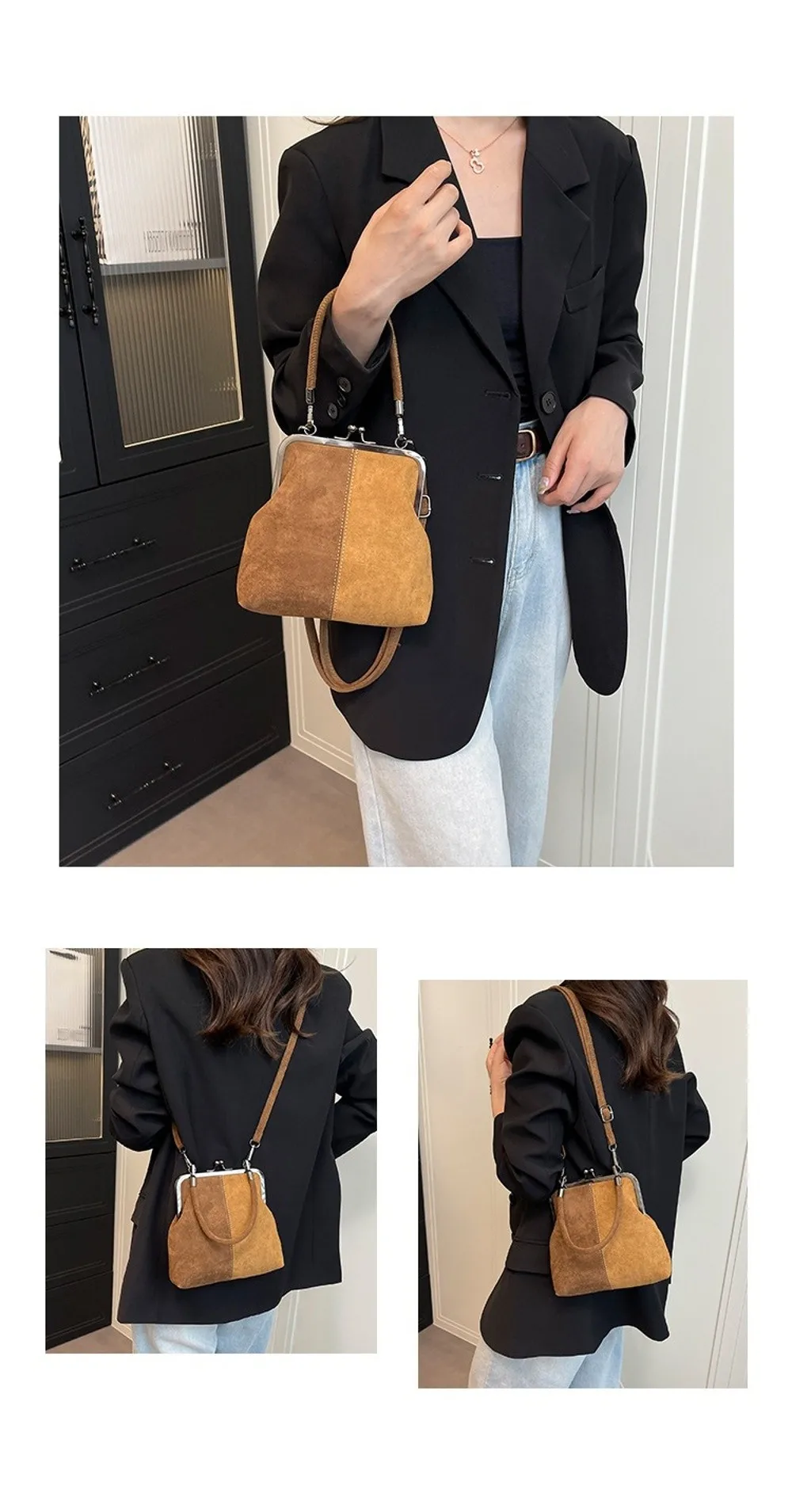 Color y estilo vintage en bolso para mujer