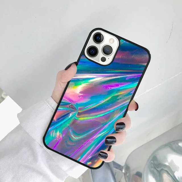 Funda iridiscente holográfica para iPhone