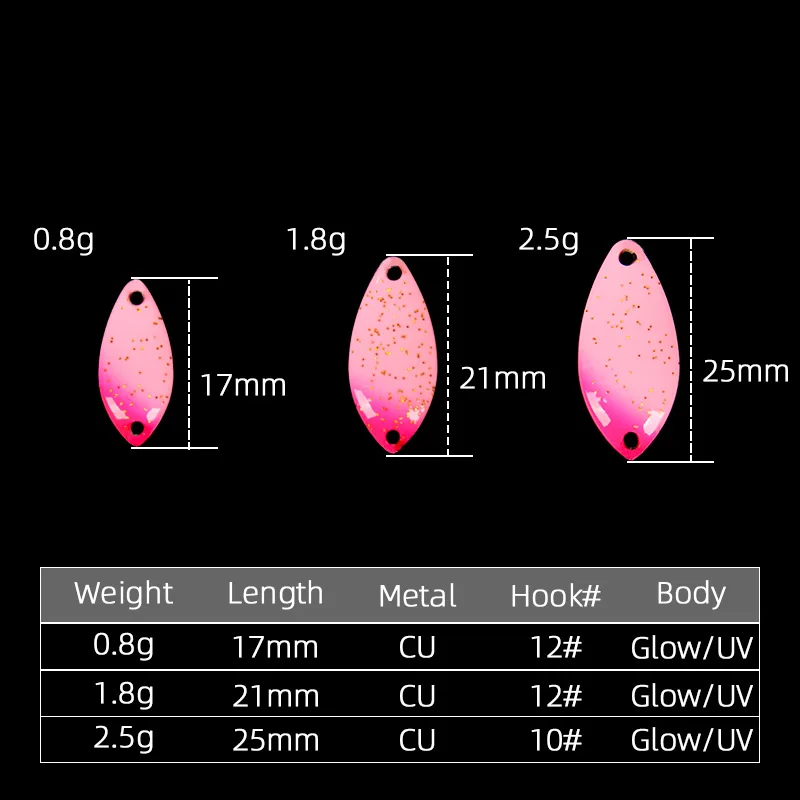 Cuchara giratoria UV Letoyo Mini para pesca de trucha y perca