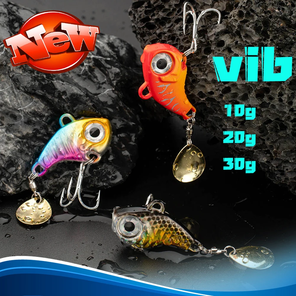 Señuelo de pesca GOBAIT Metal VIB wobble giratorio vista frontal