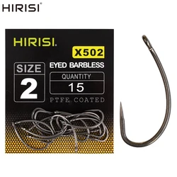 Anzuelo sin púas Hirisi con recubrimiento PTFE – Para carpa