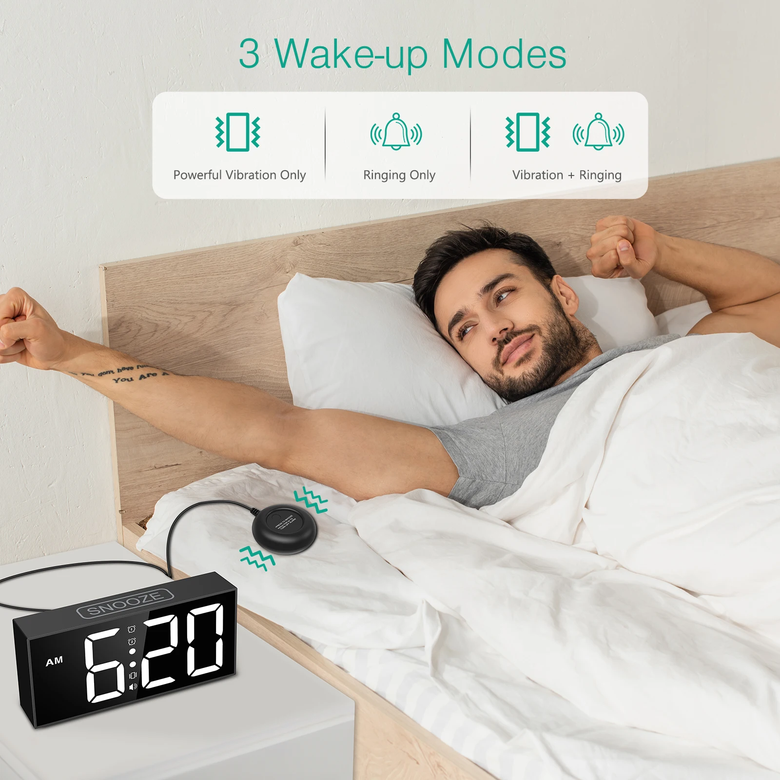 Pantalla LED grande mostrando la hora en formato claro